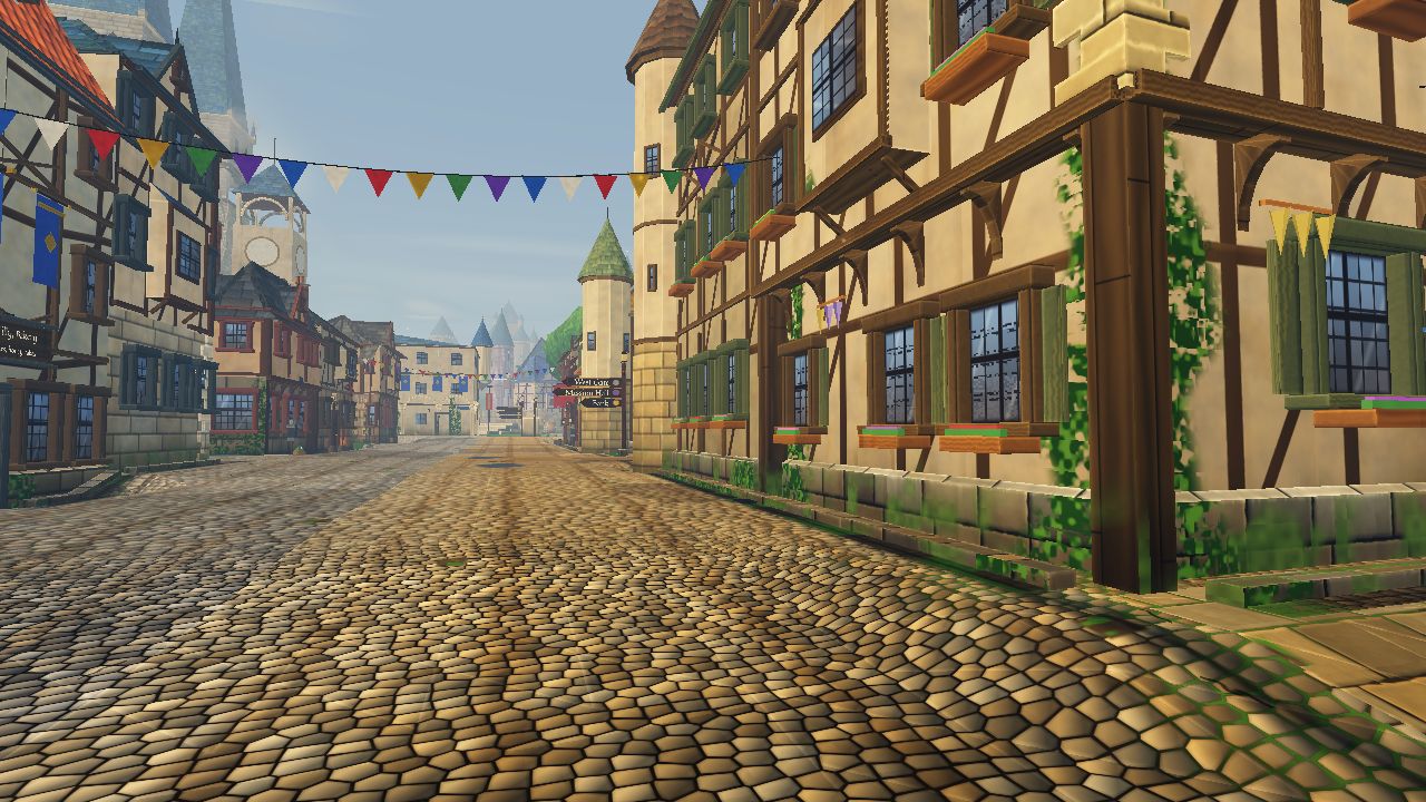 The same street by day (10:00) and at night (21:30)